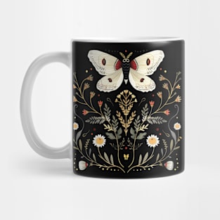 moth and plants botanical vintage Mug